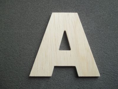 Lettera in legno grezzo da verniciare modello ARIAL BLACK