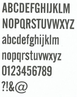 Modello di lettera in legno ALTERNATE GOTHIC