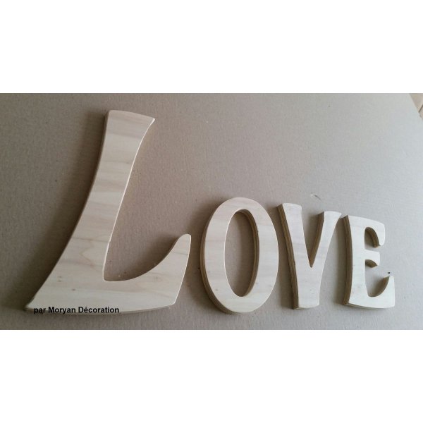 Lettera in legno da dipingere modello FUNNY