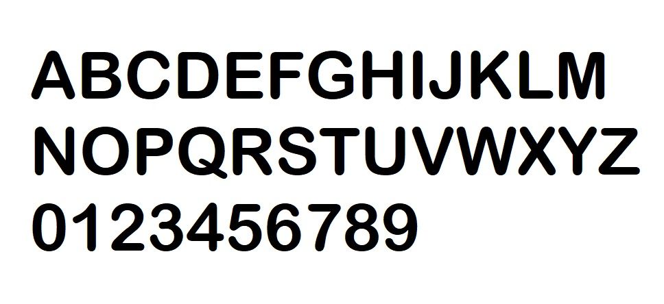 Lettera cava in PVC bianco ARIAL ROUNDED