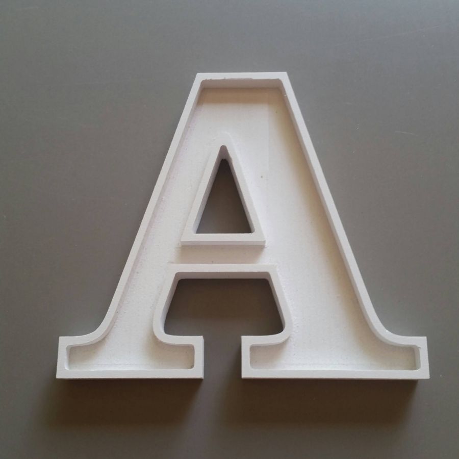 Lettera cava in PVC bianco CLARENDON