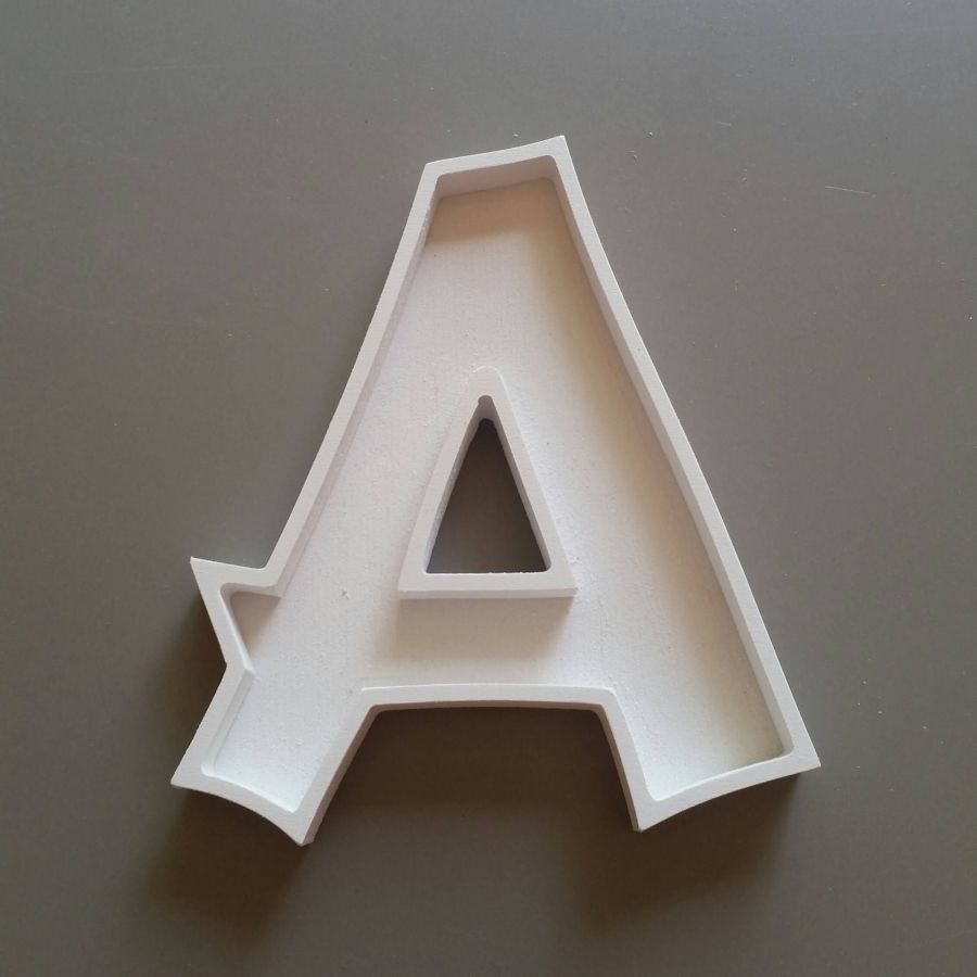 Lettera cava in PVC bianco CANCUN