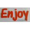 Lettera Enjoy deco in plexiglass, altezza 20 cm