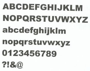 Lettera specchio decorativo ARIAL BLACK