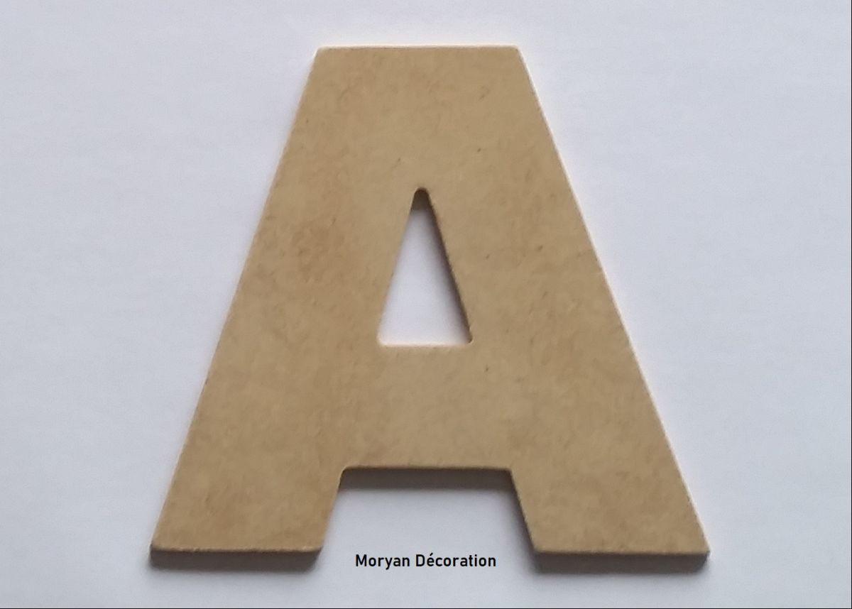 Lettera MDF grezza da verniciare modello ARIAL BLACK