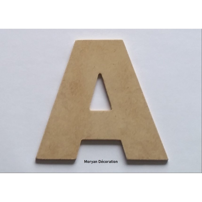 Lettera MDF grezza da verniciare modello ARIAL BLACK