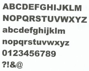 Lettera di plastica PVC ARIAL BLACK