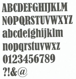 Lettera di plastica PVC BERNARD CONDENSED