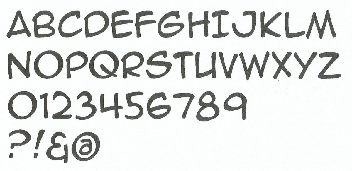Lettera in plastica PVC nero ANIME