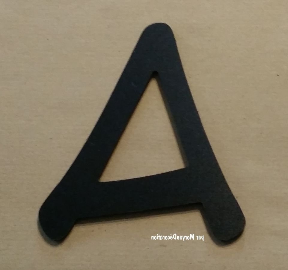 Lettera in plastica PVC nero ANIME ACE