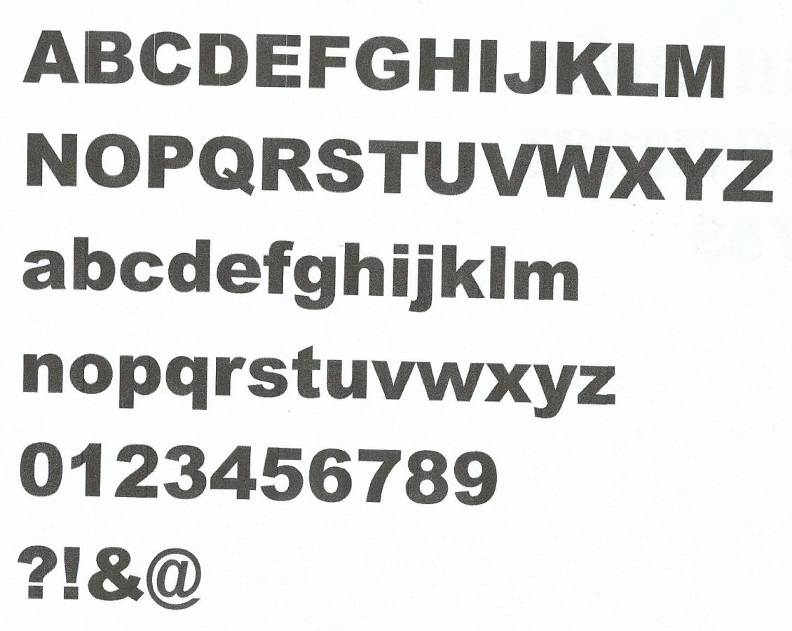 Lettera in polistirolo ARIAL BLACK