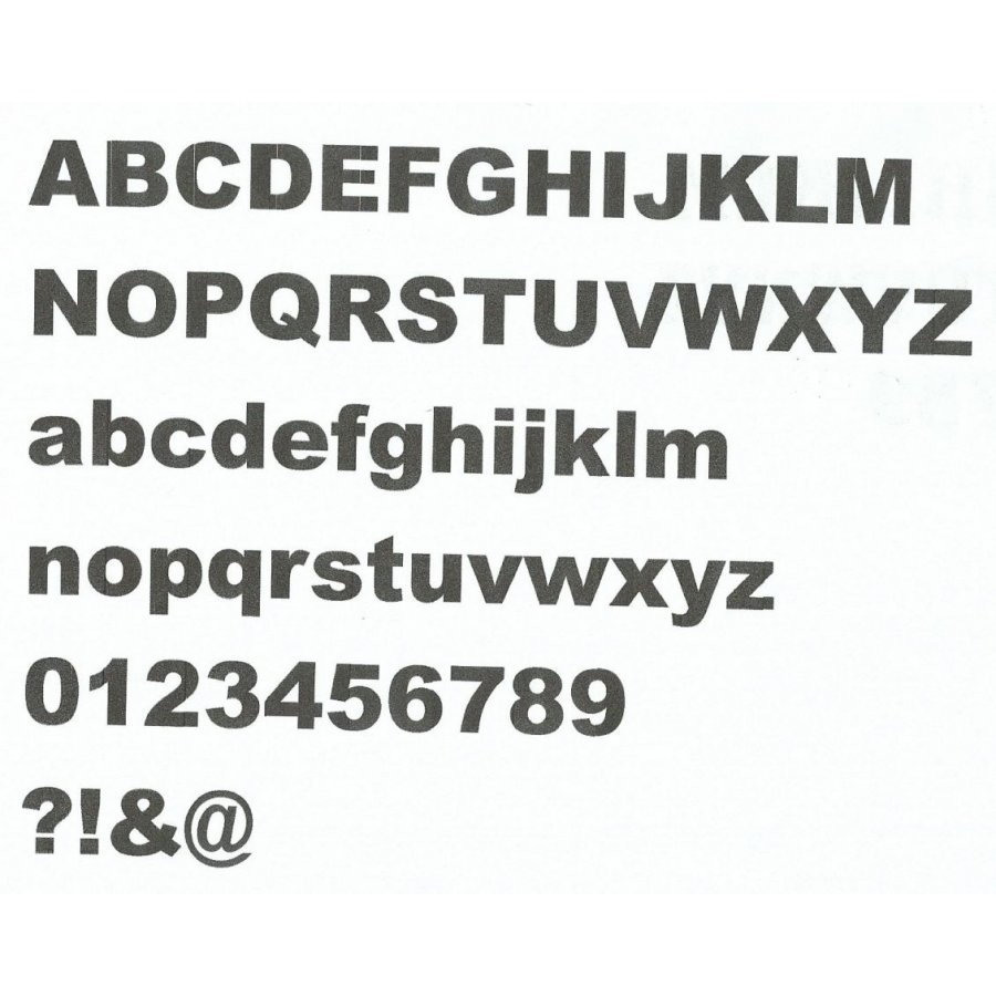 Lettera in polistirolo ARIAL BLACK