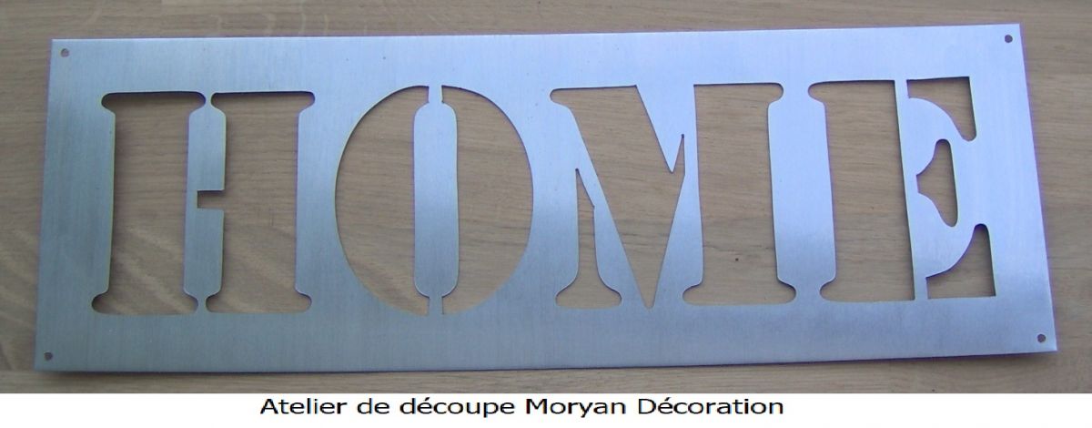 Stencil decorativo, lettera in metallo HOME