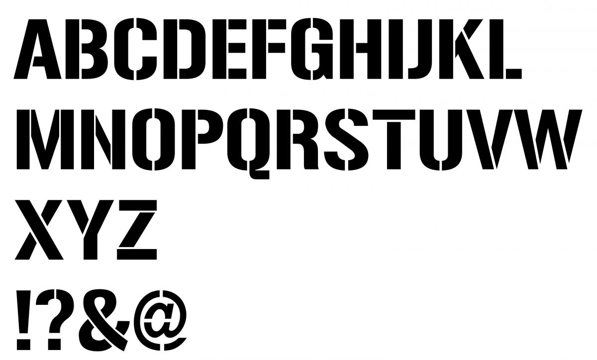 Lettera stencil GUNPLAY REGULAR