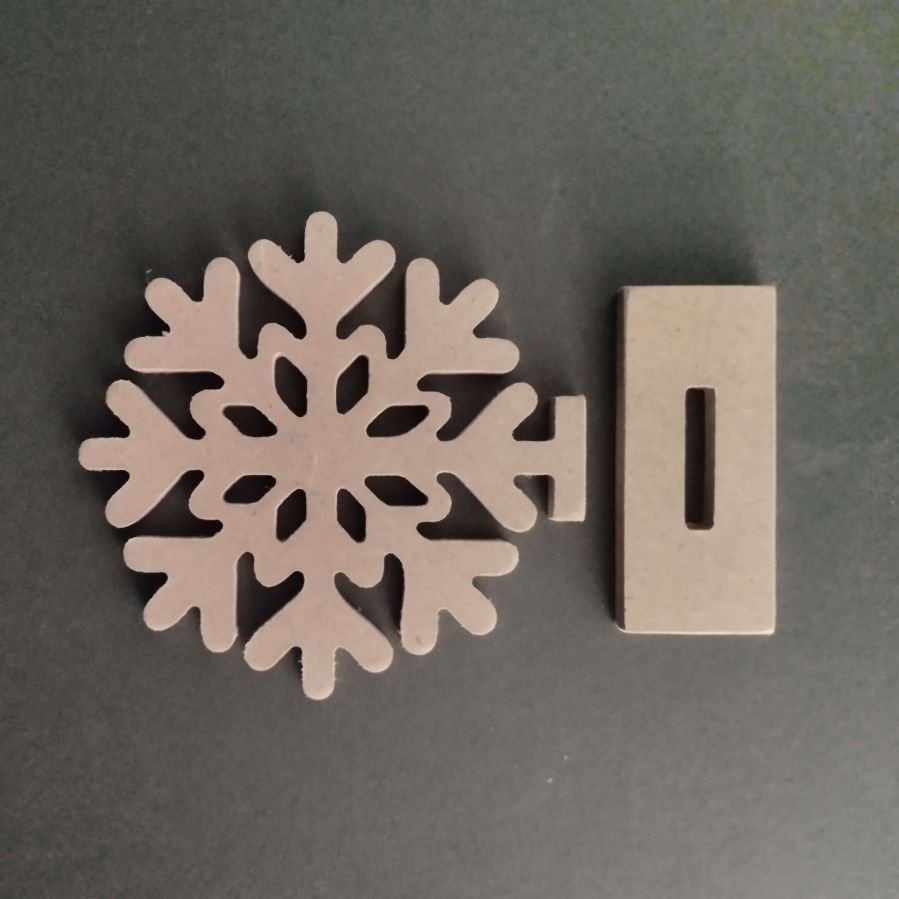 Supporto in legno da decorare SNOWFLAKE