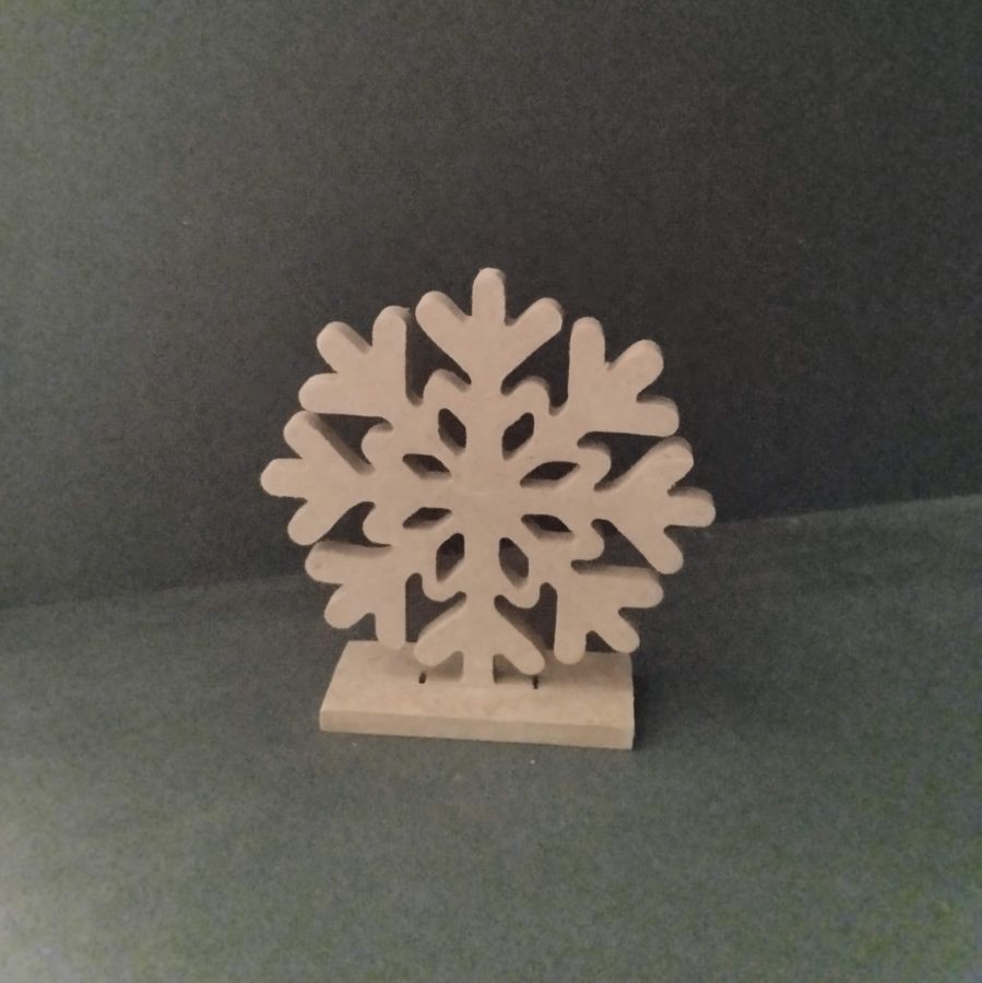 Supporto in legno da decorare SNOWFLAKE