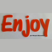 Lettera Enjoy deco in plexiglass, altezza 20 cm