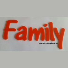 Lettera Family in plexiglas, altezza 20 cm