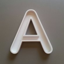 Lettera cava in PVC bianco ARIAL ROUNDED