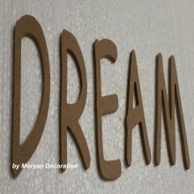 Lettera decorativa in legno DREAM