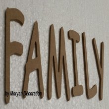 Lettera decorativa in legno FAMILY