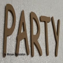 Lettera decorativa in legno PARTY