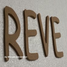 Lettera decorativa in legno REVE