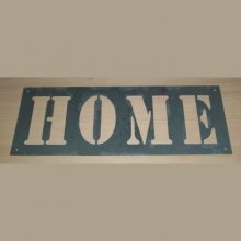Stencil in zinco HOME