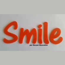 Lettera Smile deco in plexiglass, altezza 20 cm