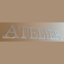 Lettere decorative in zinco ATELIER , altezza 18 cm