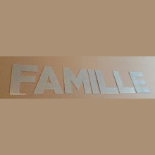 Lettera decorativa in zinco FAMILY 10 cm
