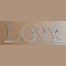 Lettera decorativa in zinco LOVE 10 cm