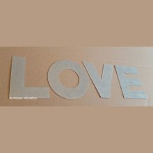 Lettera decorativa in zinco LOVE 20 cm