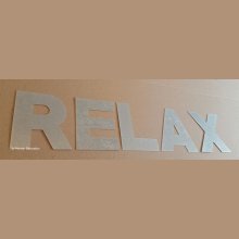 Lettera decorativa in zinco RELAX 20 cm